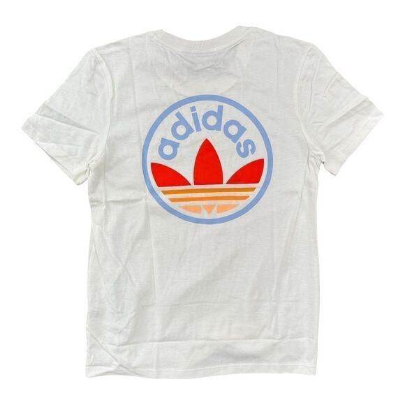 Adidas Circle Trefoil T-Shirt White IZ1315 Women’s Size Small - Picture 2 of 8
